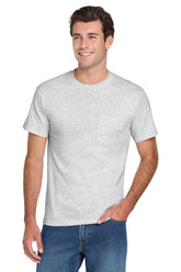 Jerzees® Dri-Power® 50/50 Cotton/Poly Pocket T-Shirt - Ash - S